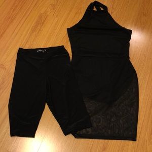 PrettyLittleThing dress/unitard w/ short leggings